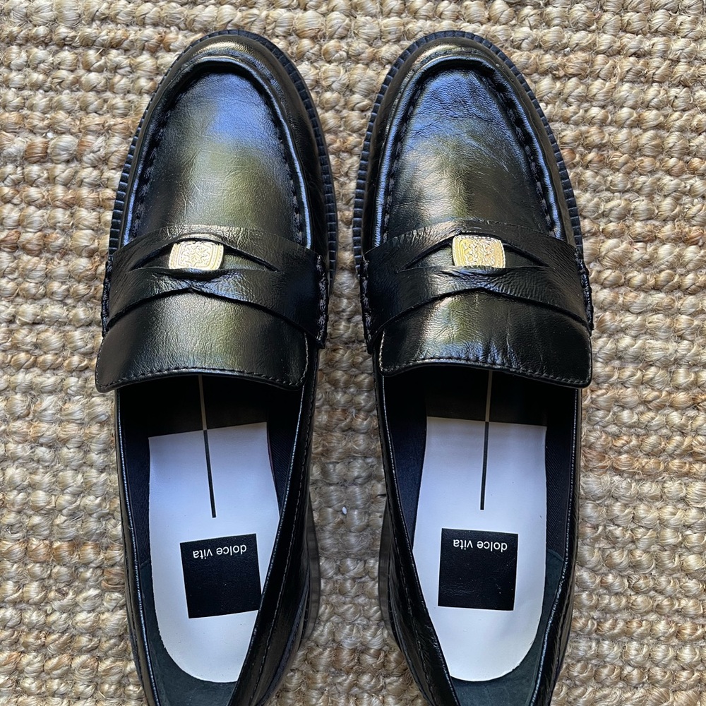 Dolce Vita Black Hilly Wide Loafers